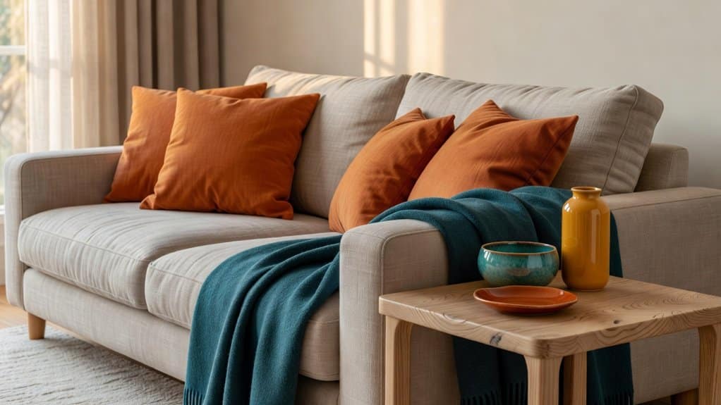 layered colorful textured accents