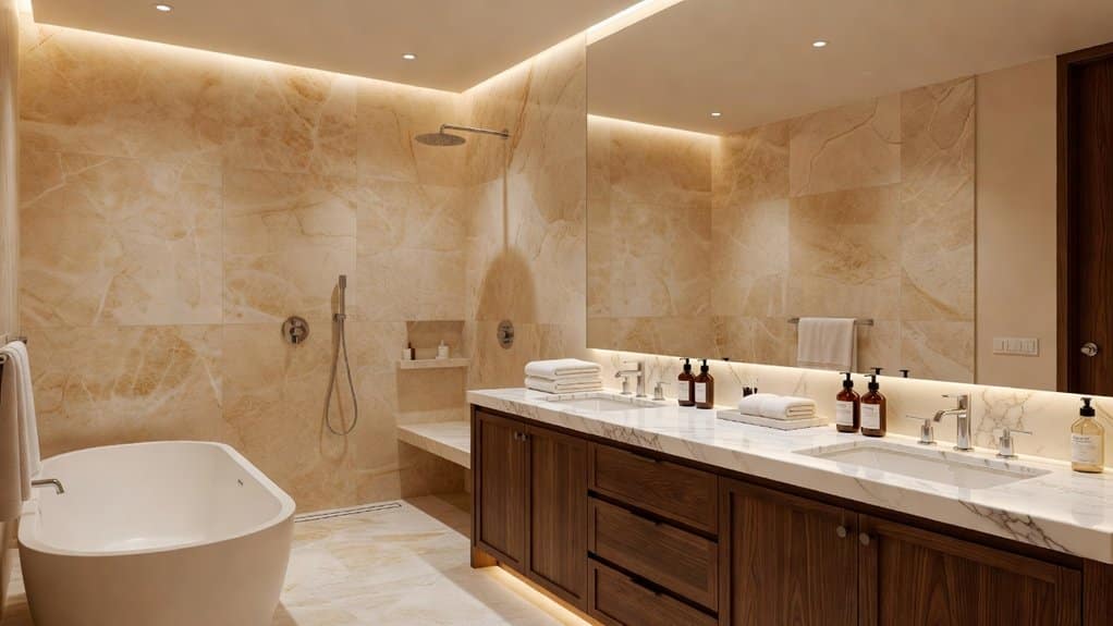Freestanding bath  luxury bathroom