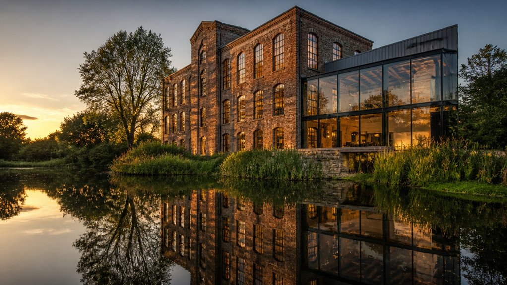 The Transformation of an Abandoned Mill Into a Contemporary Riverside Residence